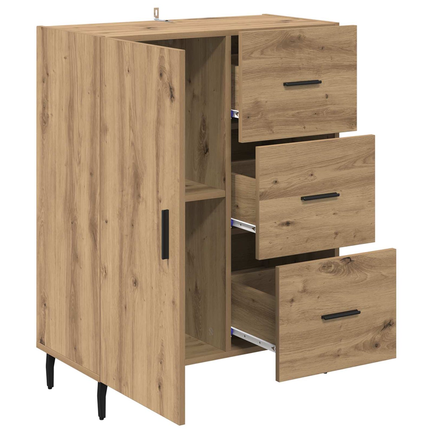 vidaXL Πλαϊνό γραφείο με συρτάρι Artisan Oak 69,5 x 34 x 90 εκ.