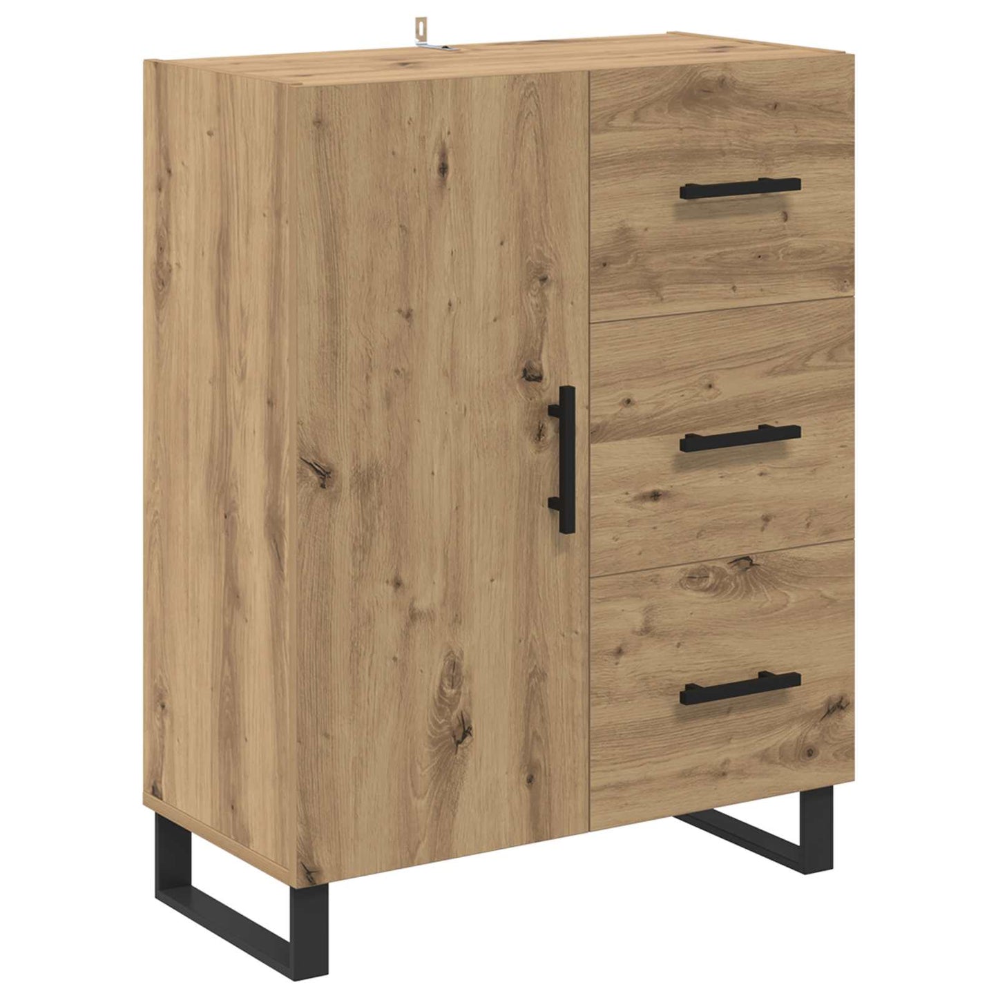 vidaXL Πλαϊνό γραφείο με συρτάρι Artisan Oak 69,5 x 34 x 90 εκ.