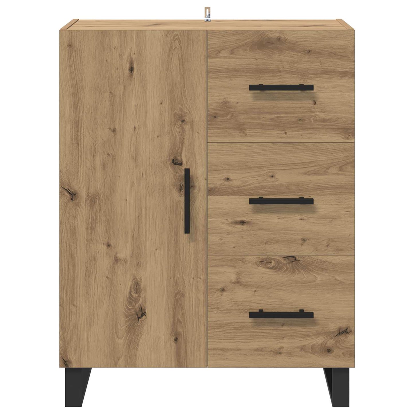 vidaXL Πλαϊνό γραφείο με συρτάρι Artisan Oak 69,5 x 34 x 90 εκ.