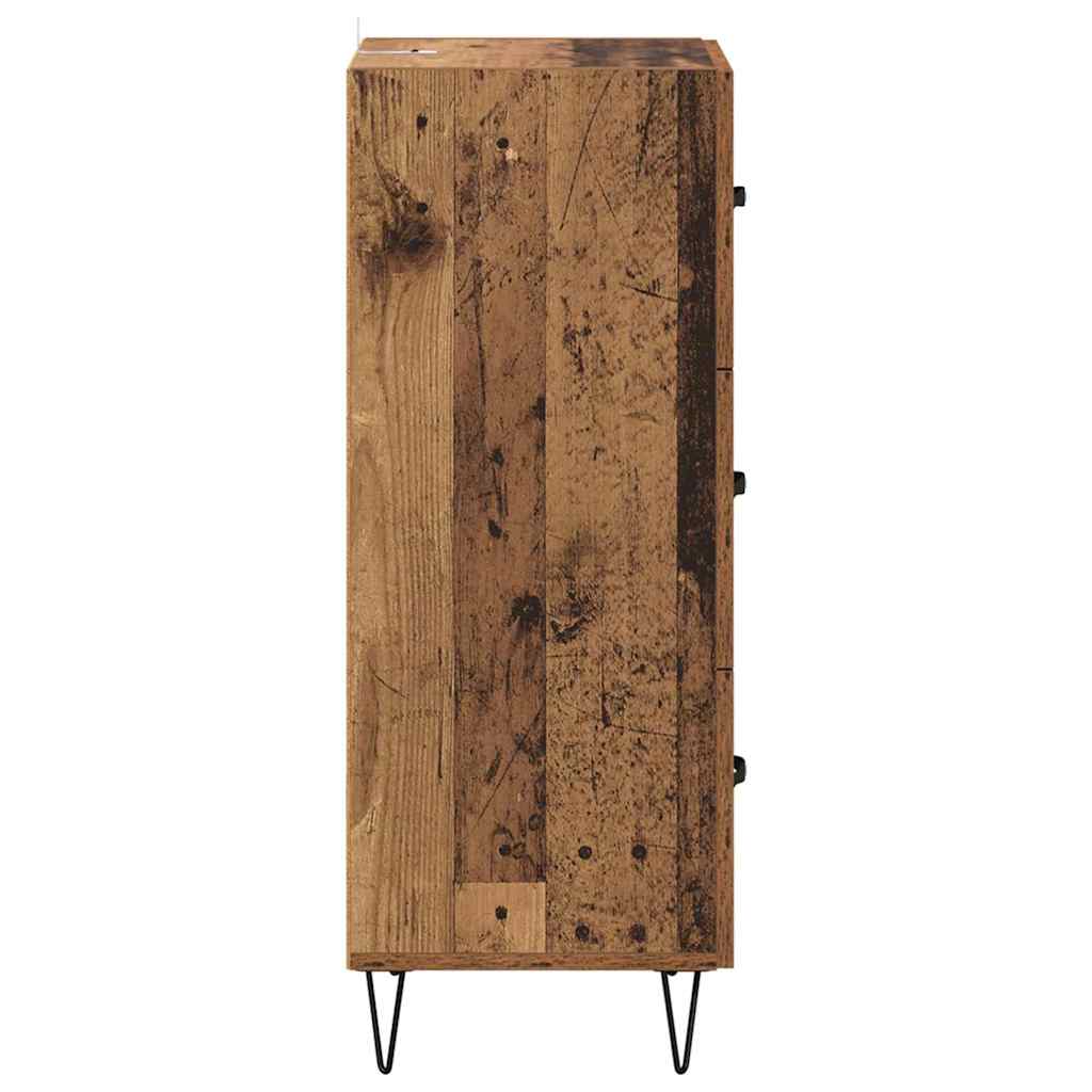 vidaXL Πλαϊνό γραφείο Παλαιό ξύλο 34 x 34.5 x 90 εκ Επεξεργασμένο ξύλο