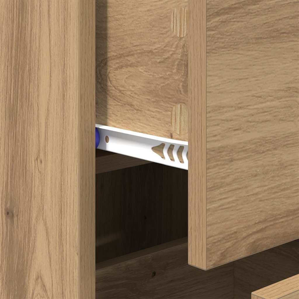 vidaXL Πλαϊνό γραφείο με συρτάρι Artisan Oak 34,5 x 34 x 90 εκ.