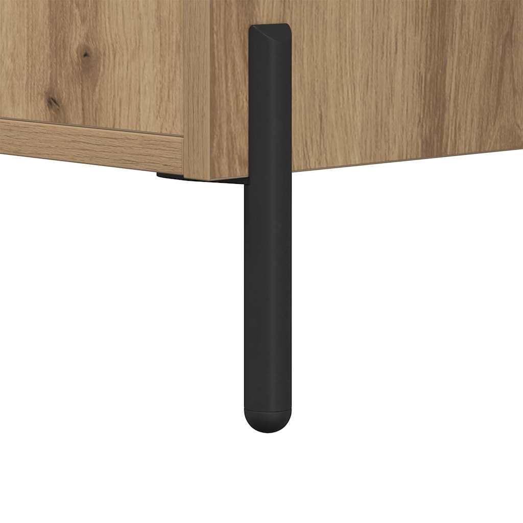 vidaXL Πλαϊνό γραφείο με συρτάρι artisan δρυς 34 x 34.5 x 90 εκ