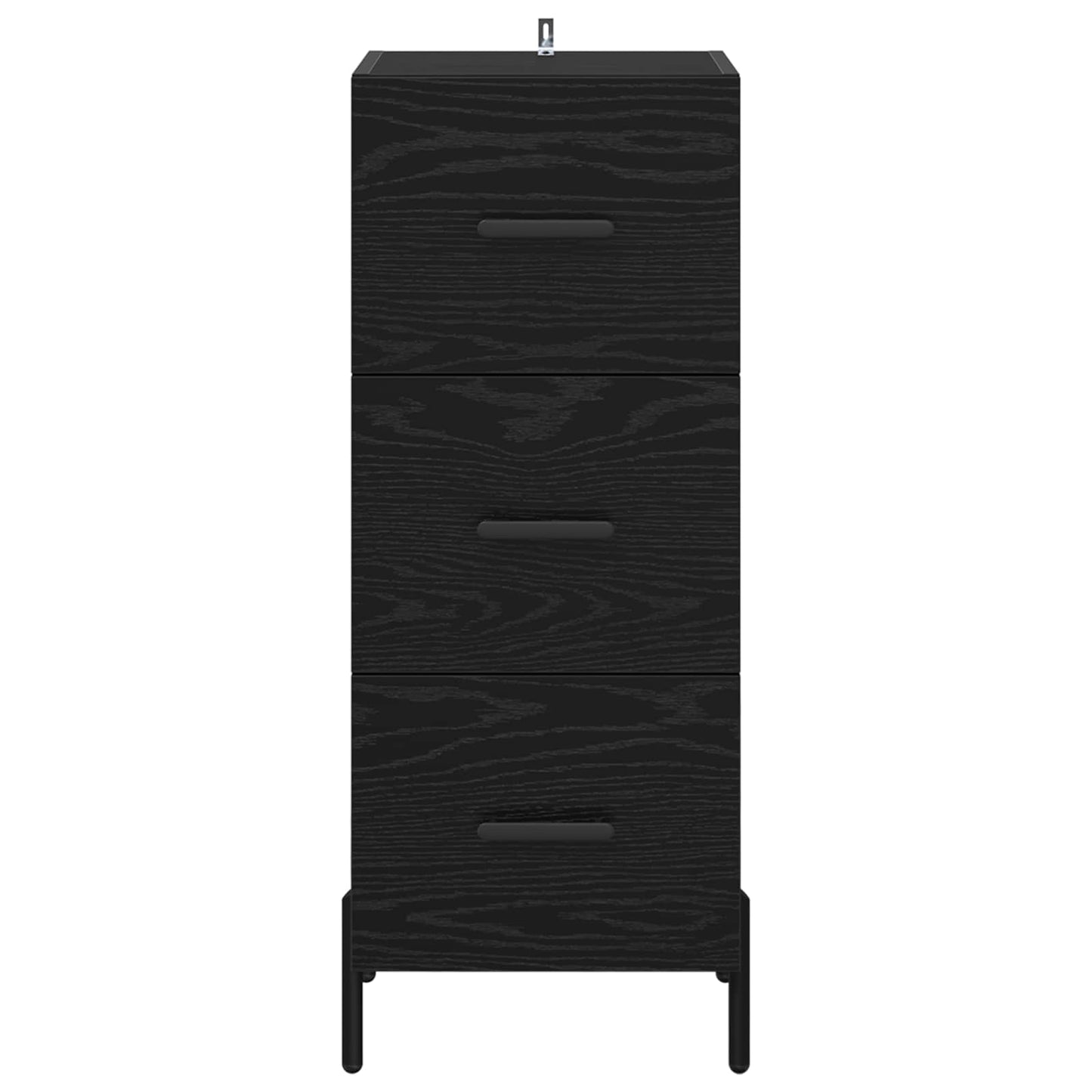 vidaXL Πλαϊνό γραφείο Μαύρη δρυς 34 x 34.5 x 90 εκ Επεξεργασμένο ξύλο