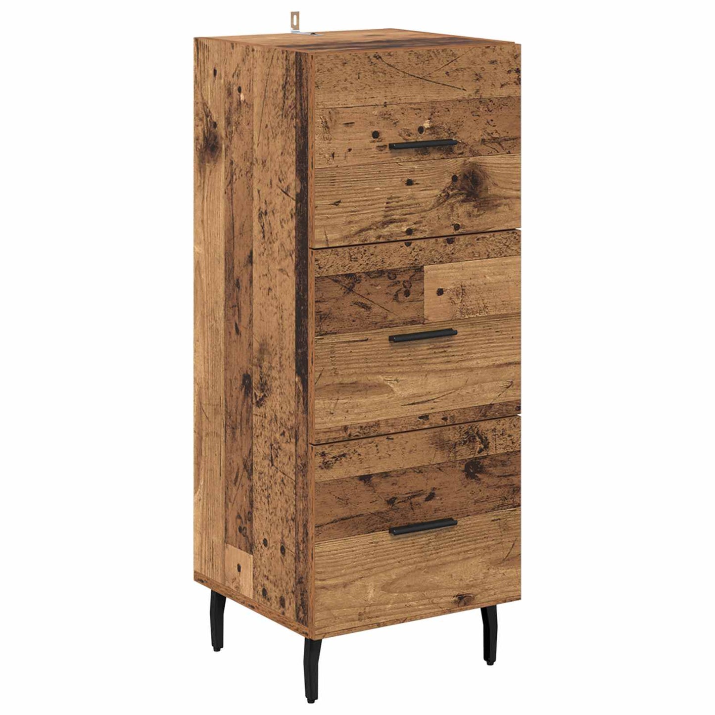 vidaXL Πλαϊνό γραφείο Παλαιό ξύλο 34 x 34.5 x 90 εκ Επεξεργασμένο ξύλο