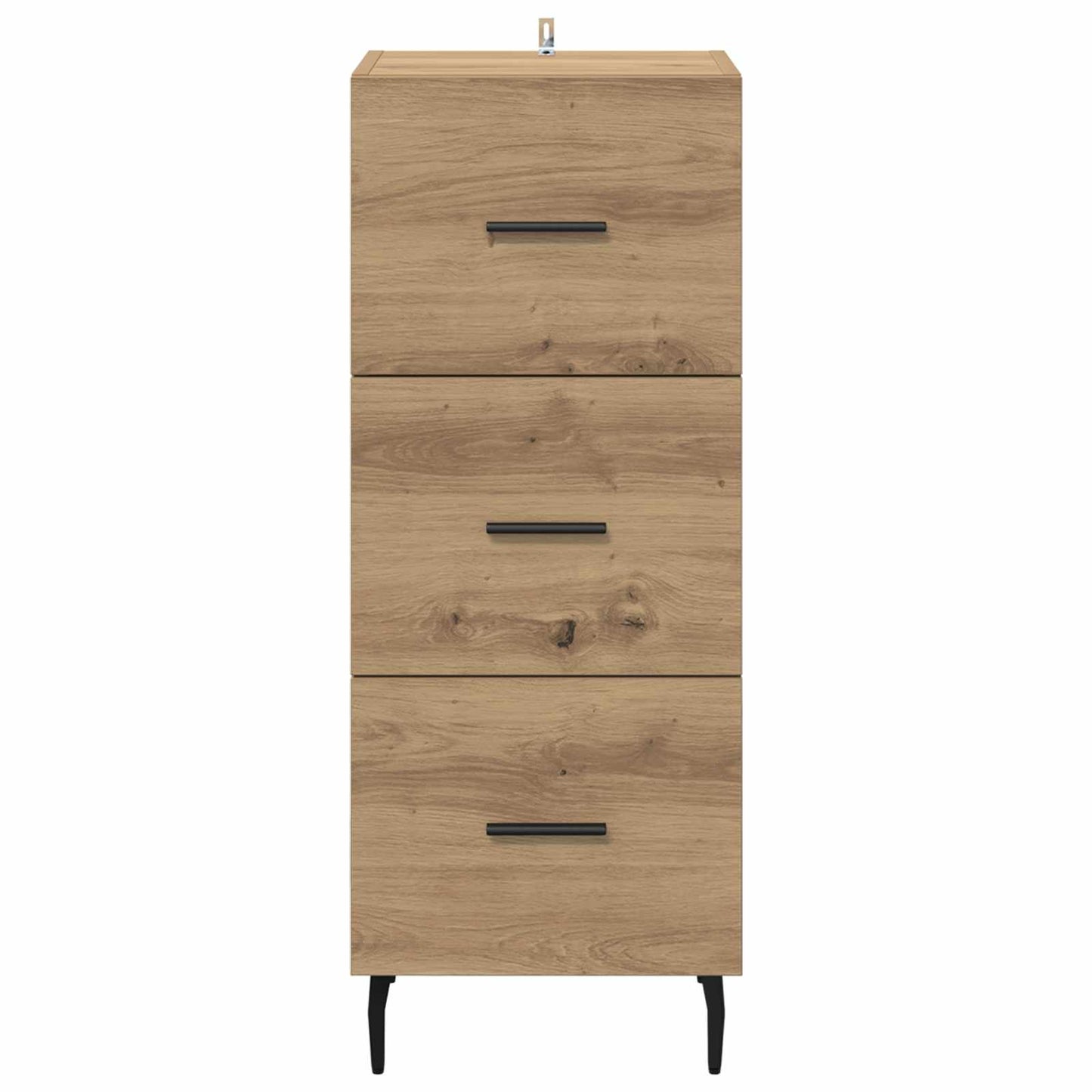 vidaXL Πλαϊνό γραφείο με συρτάρι artisan δρυς 34 x 34.5 x 90 εκ