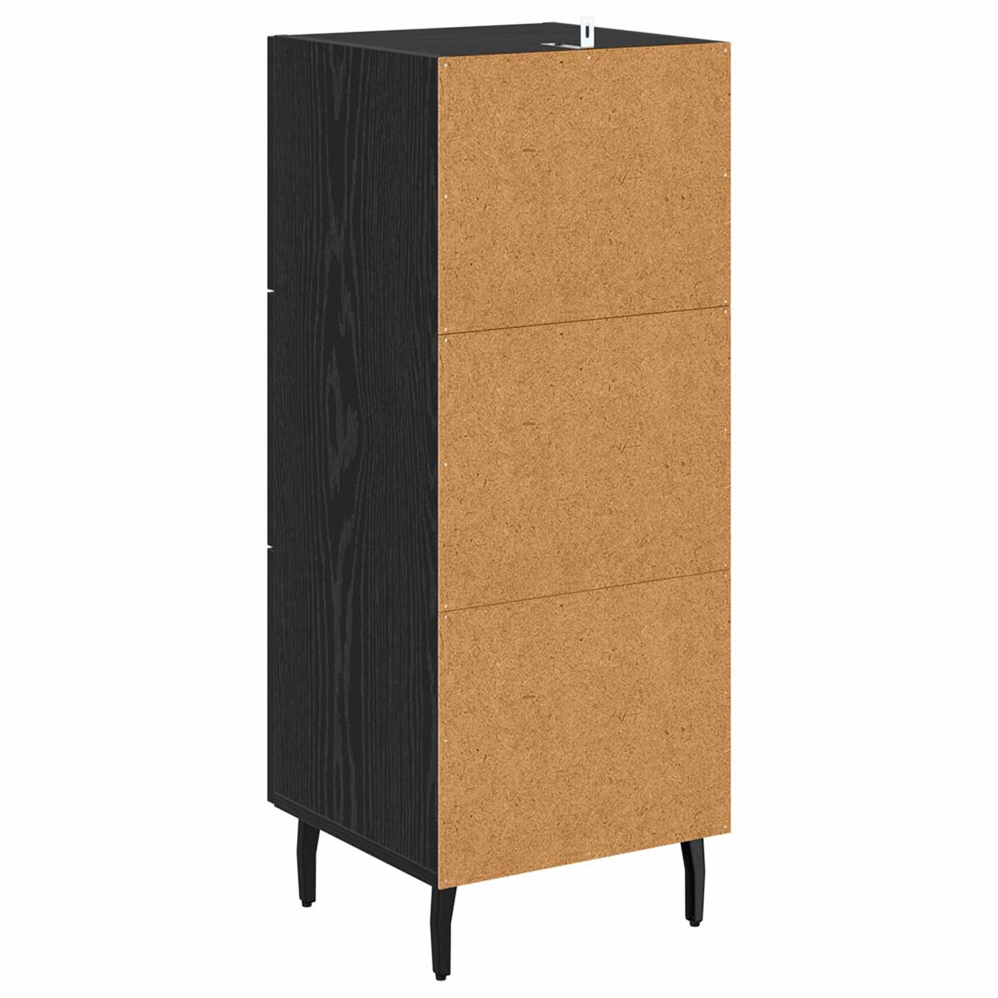 vidaXL Πλαϊνό γραφείο Μαύρη δρυς 34 x 34.5 x 90 εκ Επεξεργασμένο ξύλο