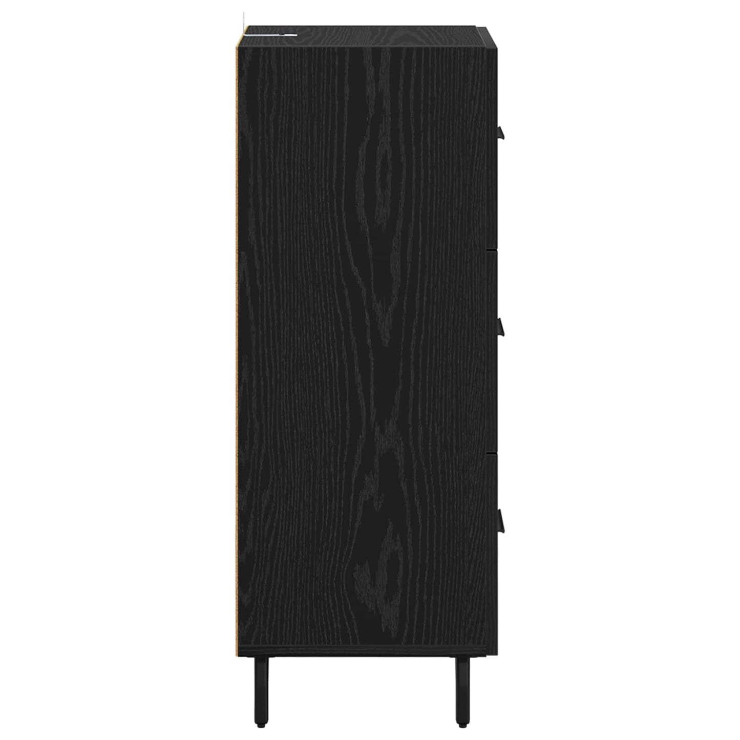 vidaXL Πλαϊνό γραφείο Μαύρη δρυς 34 x 34.5 x 90 εκ Επεξεργασμένο ξύλο
