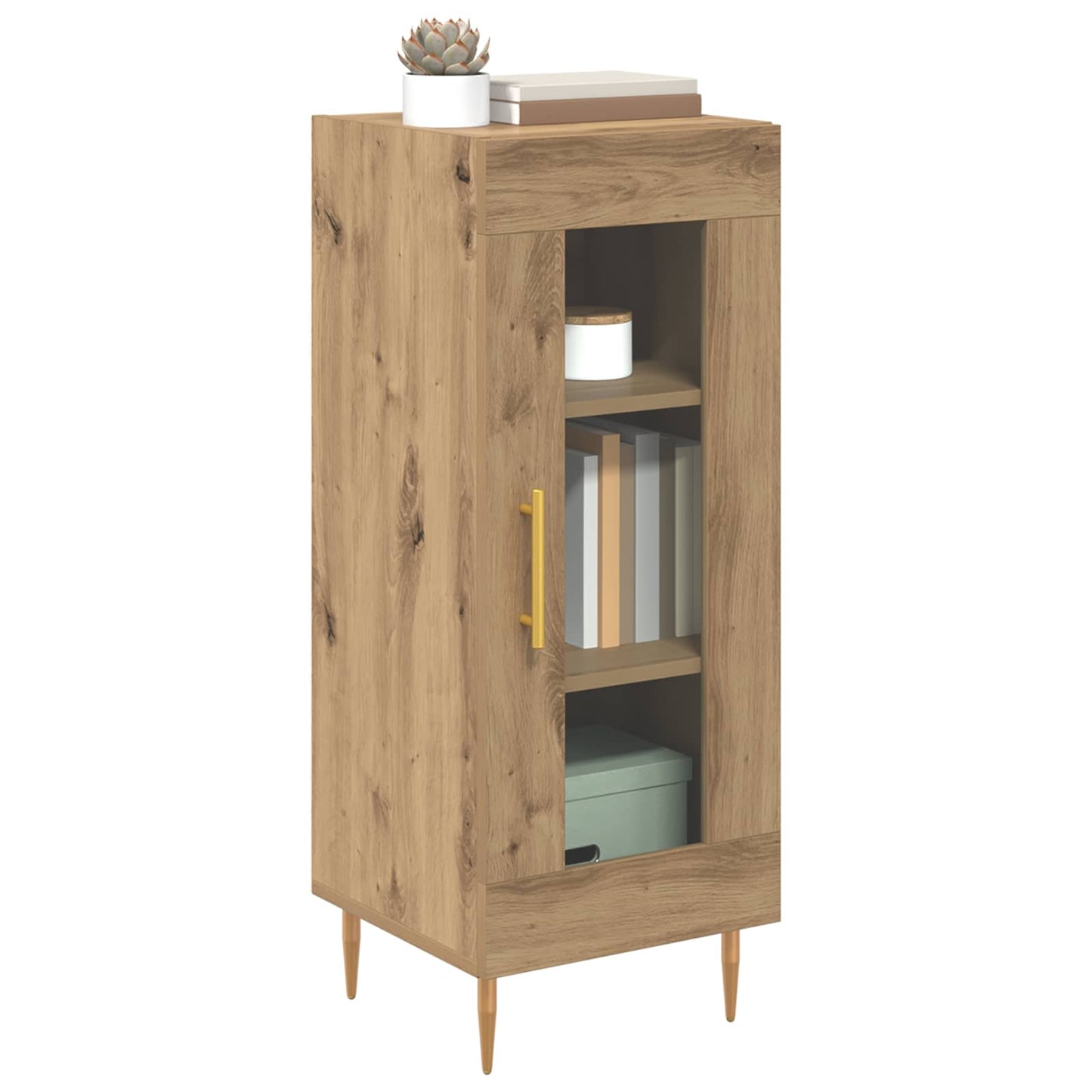 vidaXL Πλαϊνό γραφείο artisan δρυς 34 x 34.5 x 90 εκ