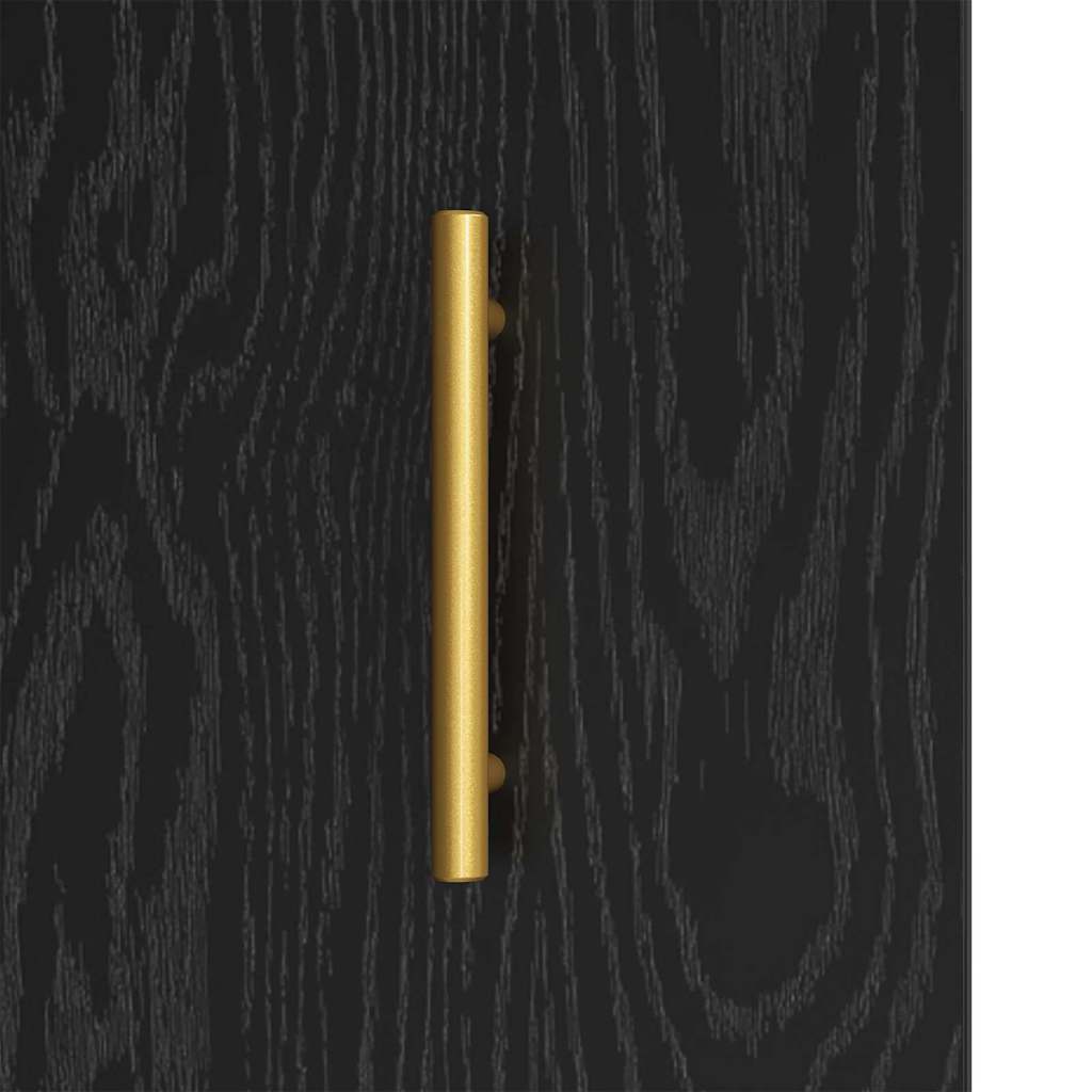 vidaXL Πλαϊνό γραφείο Μαύρη δρυς 34 x 34.5 x 90 εκ Επεξεργασμένο ξύλο