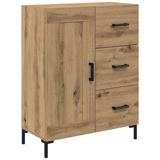 vidaXL Πλαϊνό γραφείο με συρτάρι artisan δρυς 69.5 x 34 x 90 εκ.