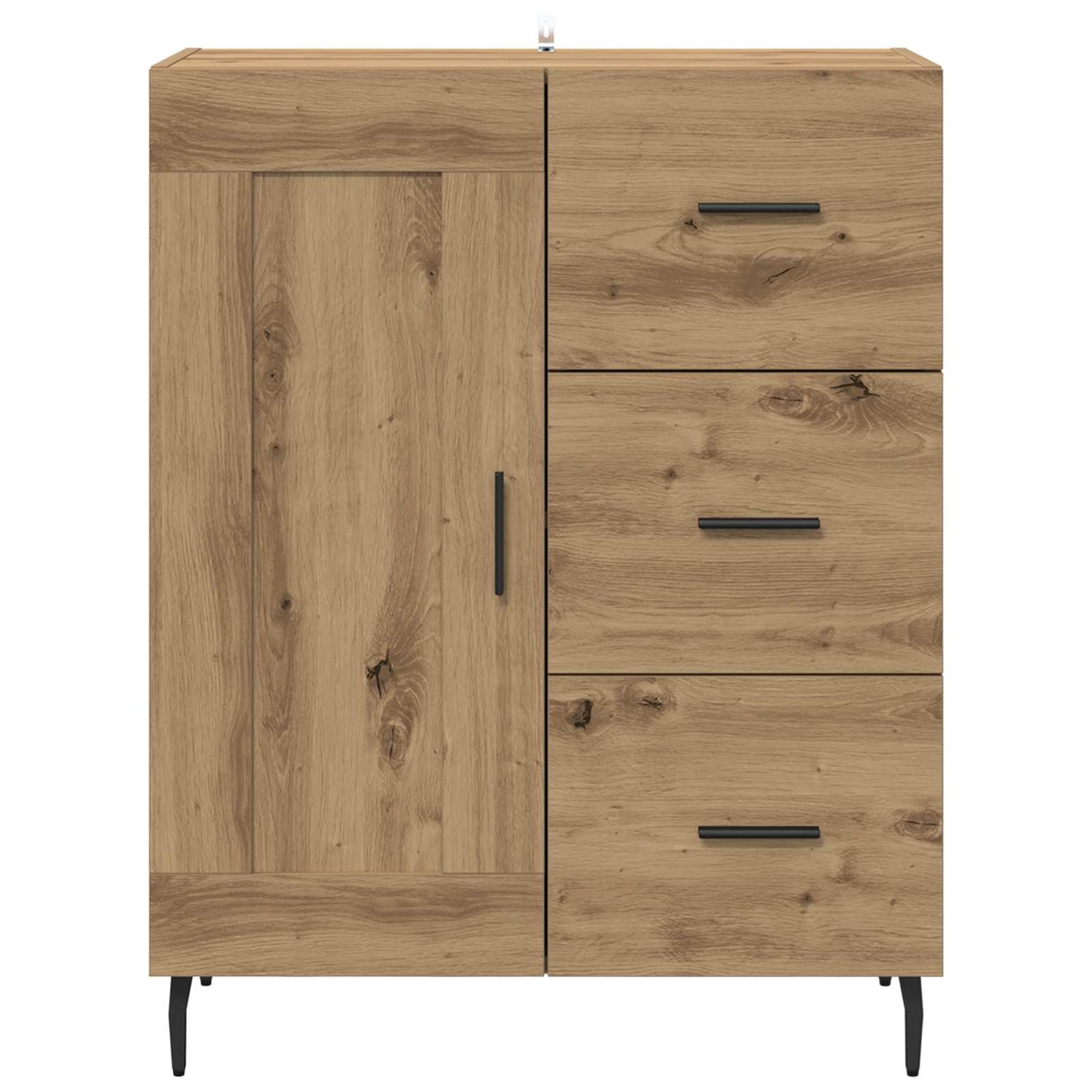 vidaXL Πλαϊνό γραφείο με συρτάρι Artisan Oak 69,5 x 34 x 90 εκ.