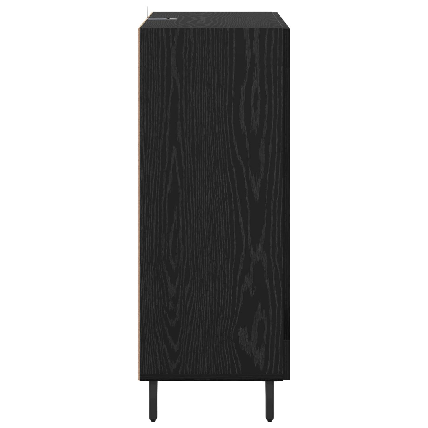 vidaXL Πλαϊνό γραφείο με συρτάρι Μαύρη Οξυά 69,5 x 34 x 90 εκ.