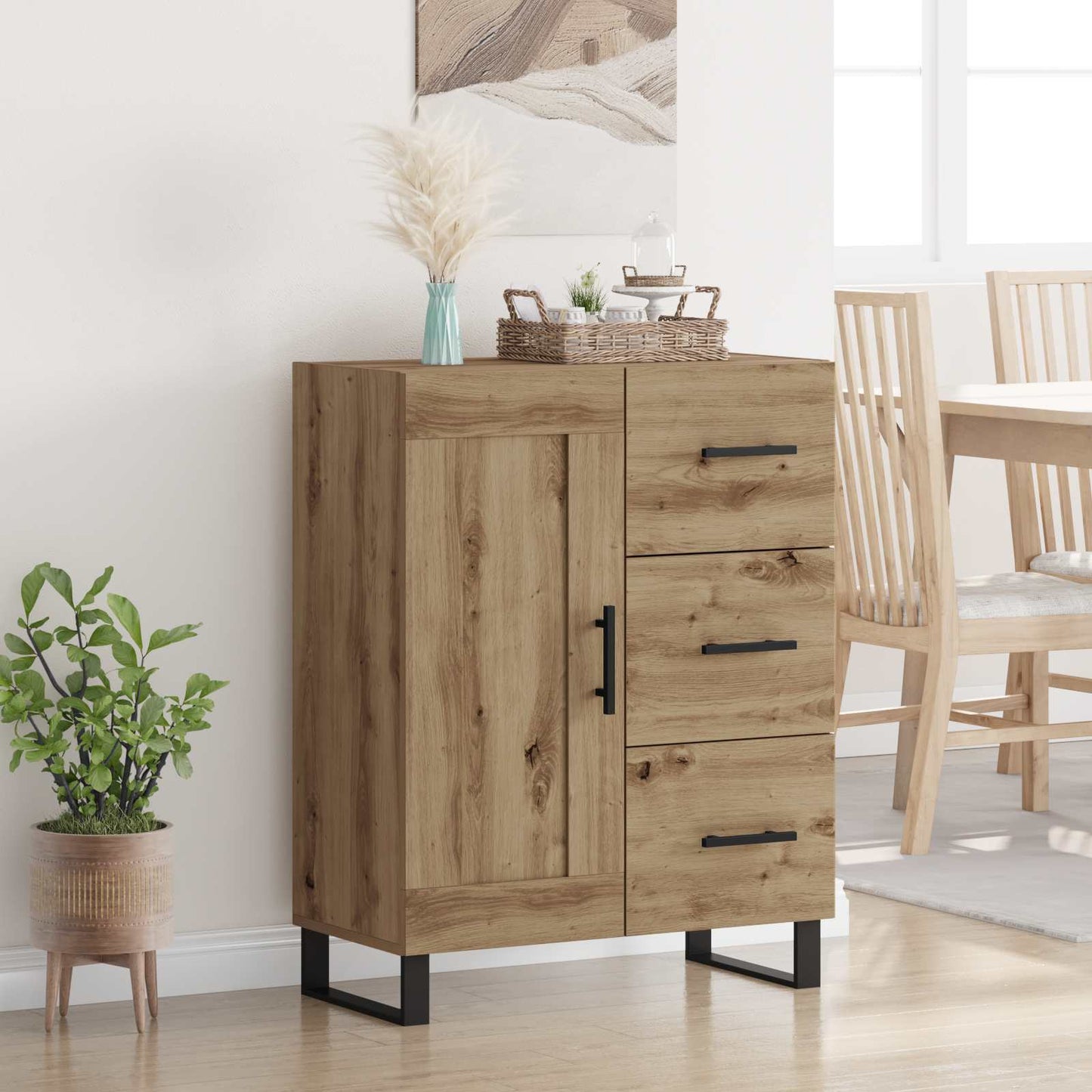 vidaXL Πλαϊνό γραφείο Artisan Oak 69,5 x 34 x 90 εκ.