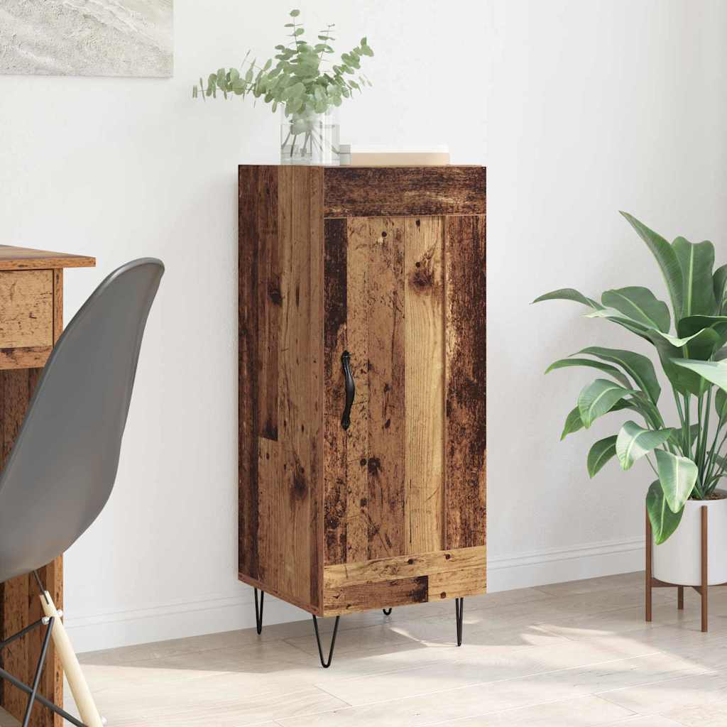 vidaXL Πλαϊνό γραφείο Παλιό Ξύλο 34,5 x 34 x 90 εκ.
