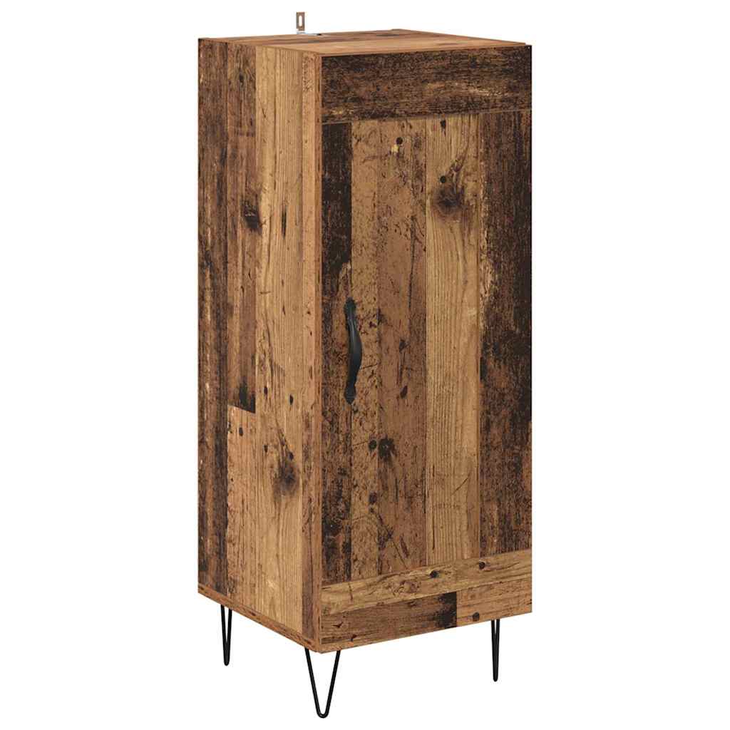 vidaXL Πλαϊνό γραφείο Παλιό Ξύλο 34,5 x 34 x 90 εκ.