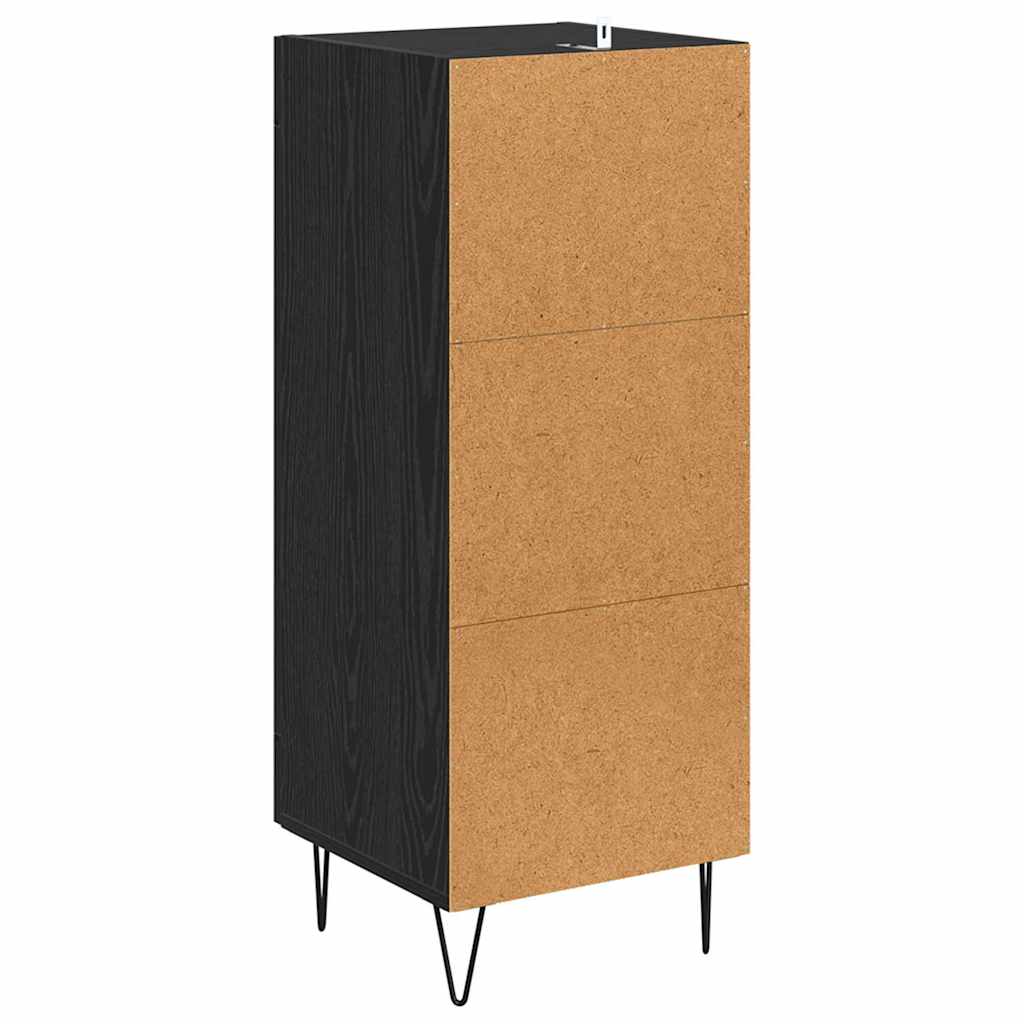 vidaXL Πλαϊνό γραφείο Μαύρη Οξυά 34,5 x 34 x 90 εκ.