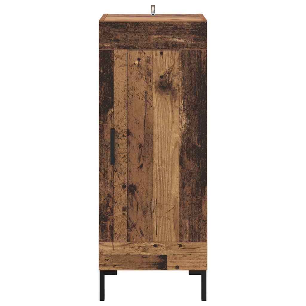 vidaXL Πλαϊνό γραφείο Olden Παλιό Ξύλο 34,5 x 34 x 90 εκ.