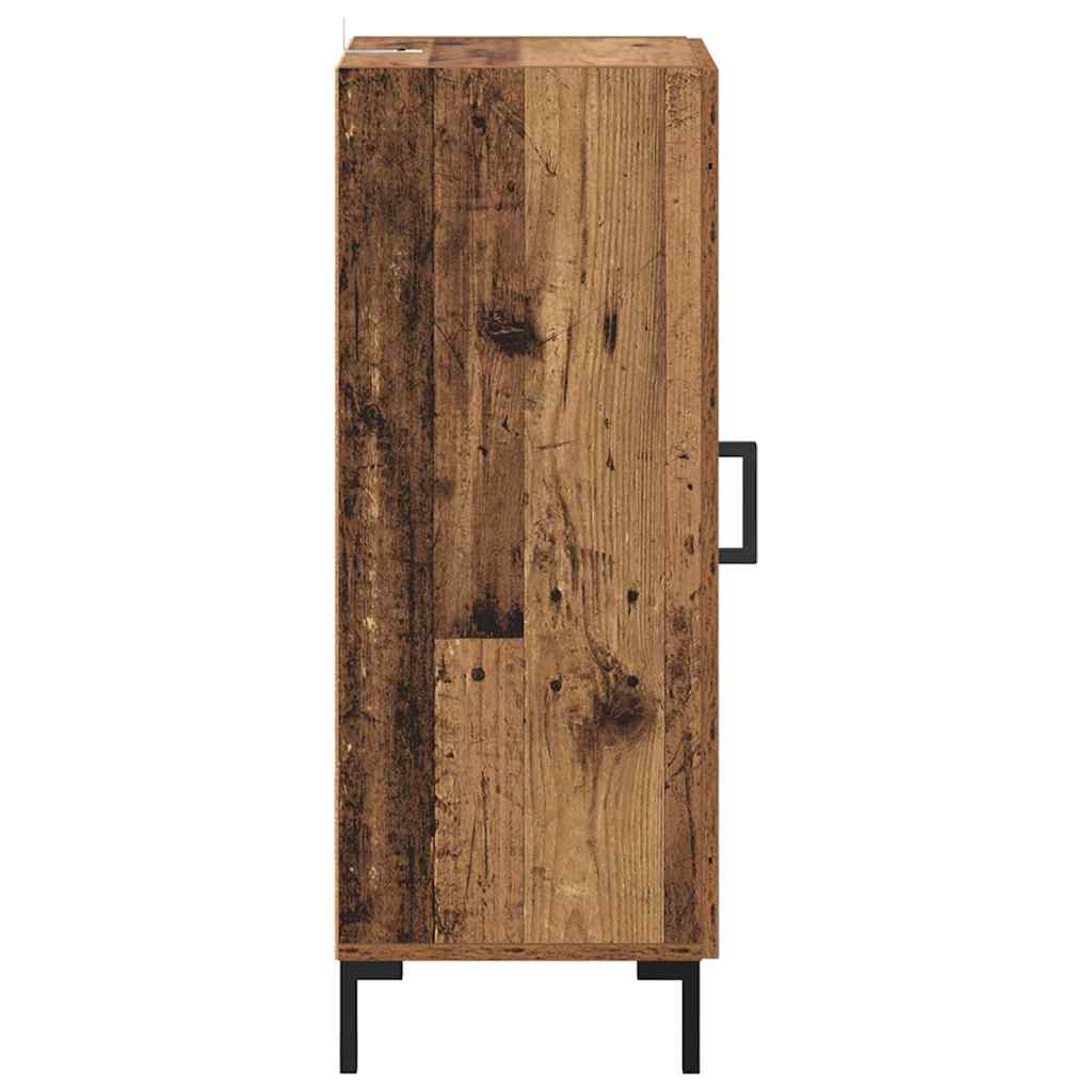 vidaXL Πλαϊνό γραφείο Olden Παλιό Ξύλο 34,5 x 34 x 90 εκ.