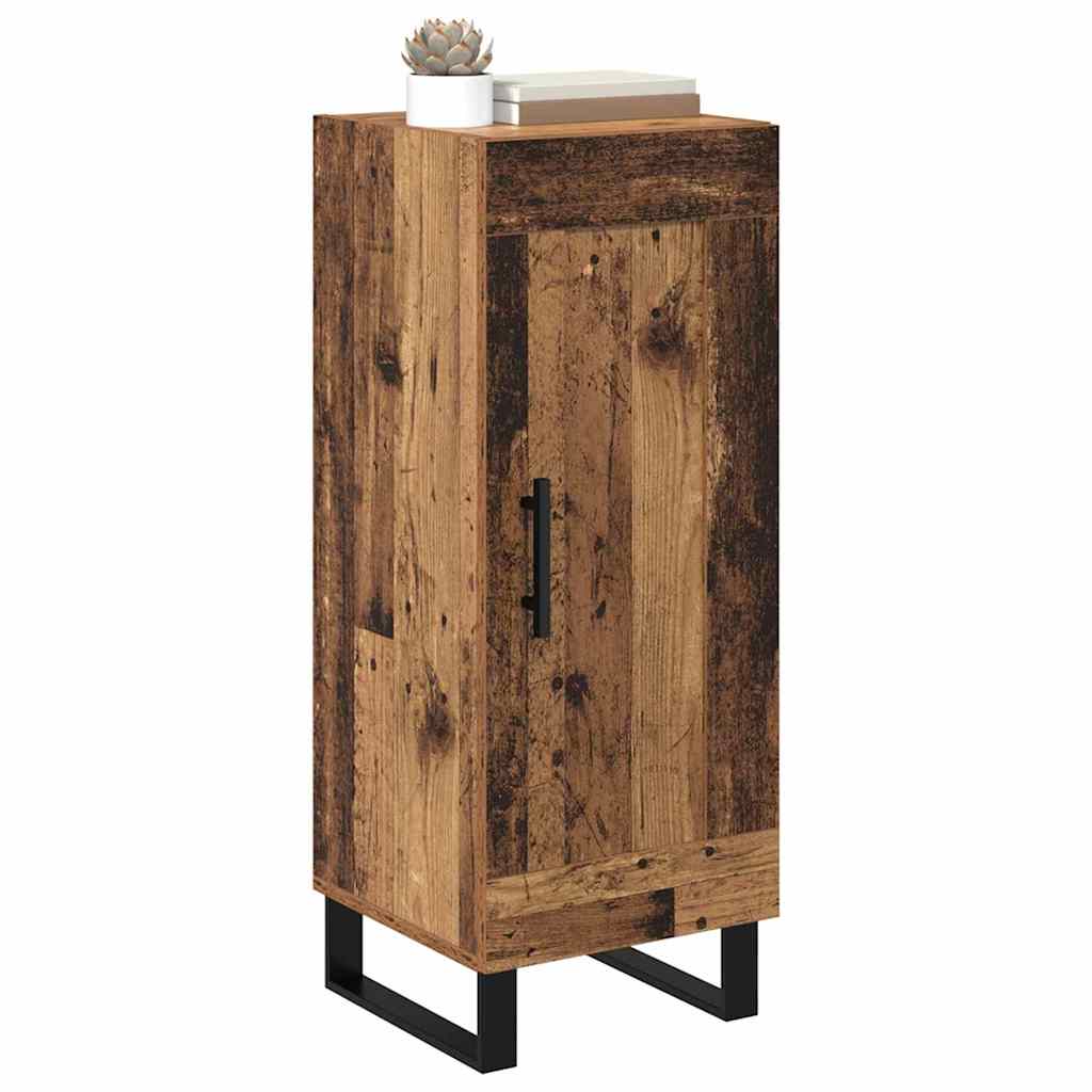 vidaXL Πλαϊνό γραφείο Παλιό Ξύλο 34,5 x 34 x 90 εκ.