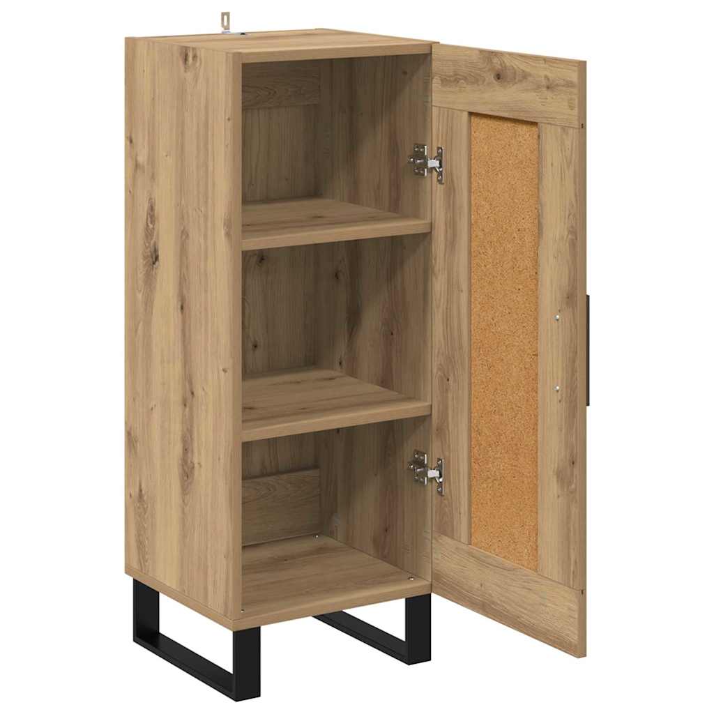 vidaXL Πλαϊνό γραφείο Artisan Oak 34,5 x 34 x 90 εκ.