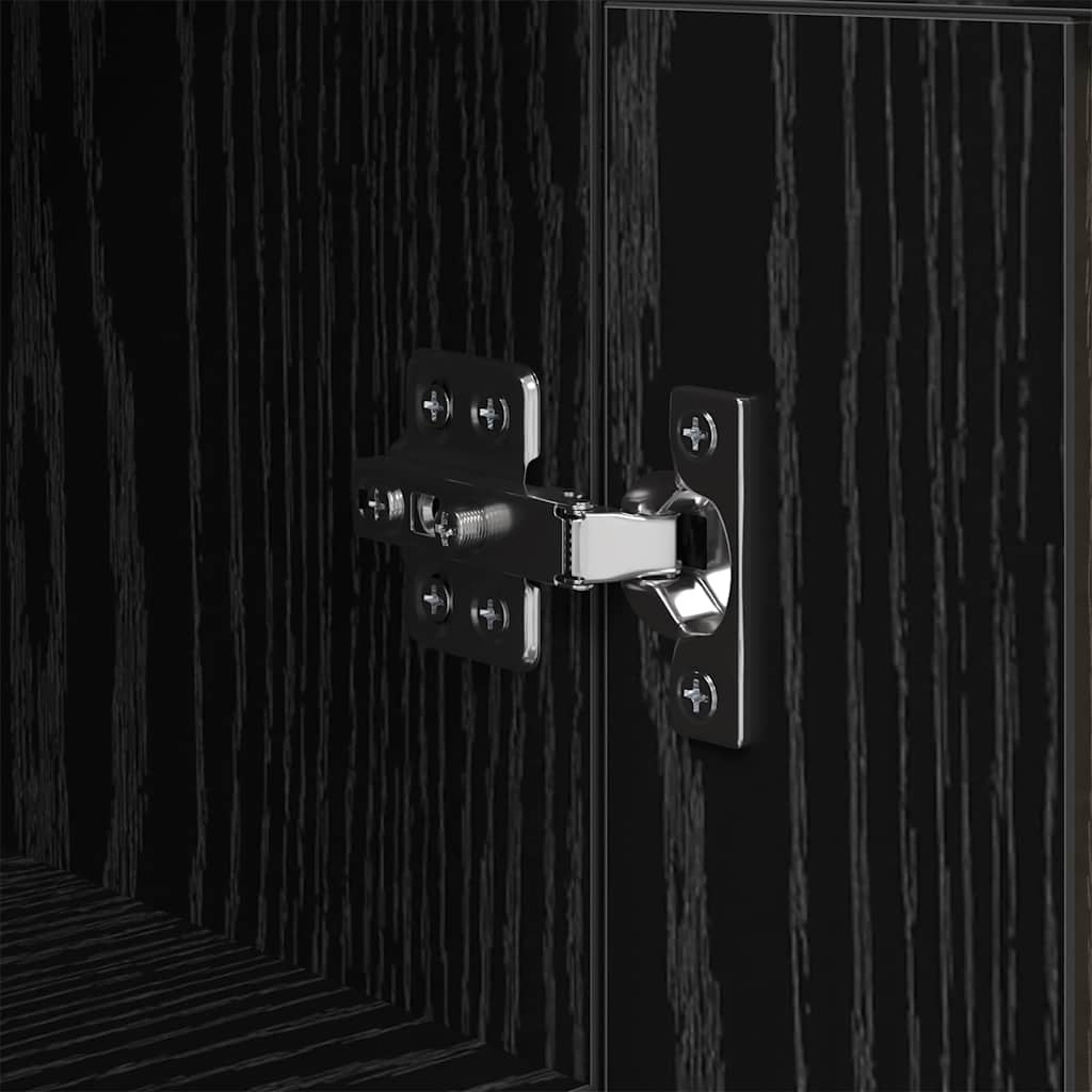 vidaXL Πλαϊνό γραφείο Μαύρη Οξυά 34,5 x 34 x 90 εκ.