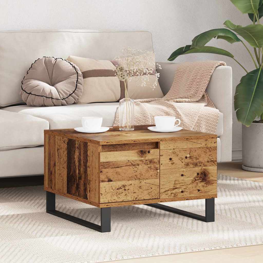 vidaXL Τραπεζάκι σαλονιού Παλιό Ξύλο 55 x 55 x 36,5 εκ