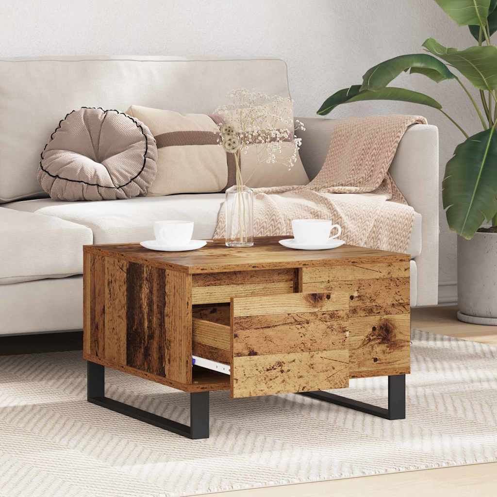 vidaXL Τραπεζάκι σαλονιού Παλιό Ξύλο 55 x 55 x 36,5 εκ