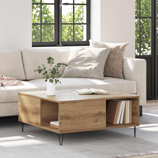 vidaXL Τραπεζάκι σαλονιού Artisan Oak 80 x 80 x 36,5 εκ
