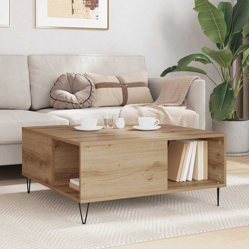 vidaXL Τραπεζάκι σαλονιού Artisan Oak 80 x 80 x 36,5 εκ