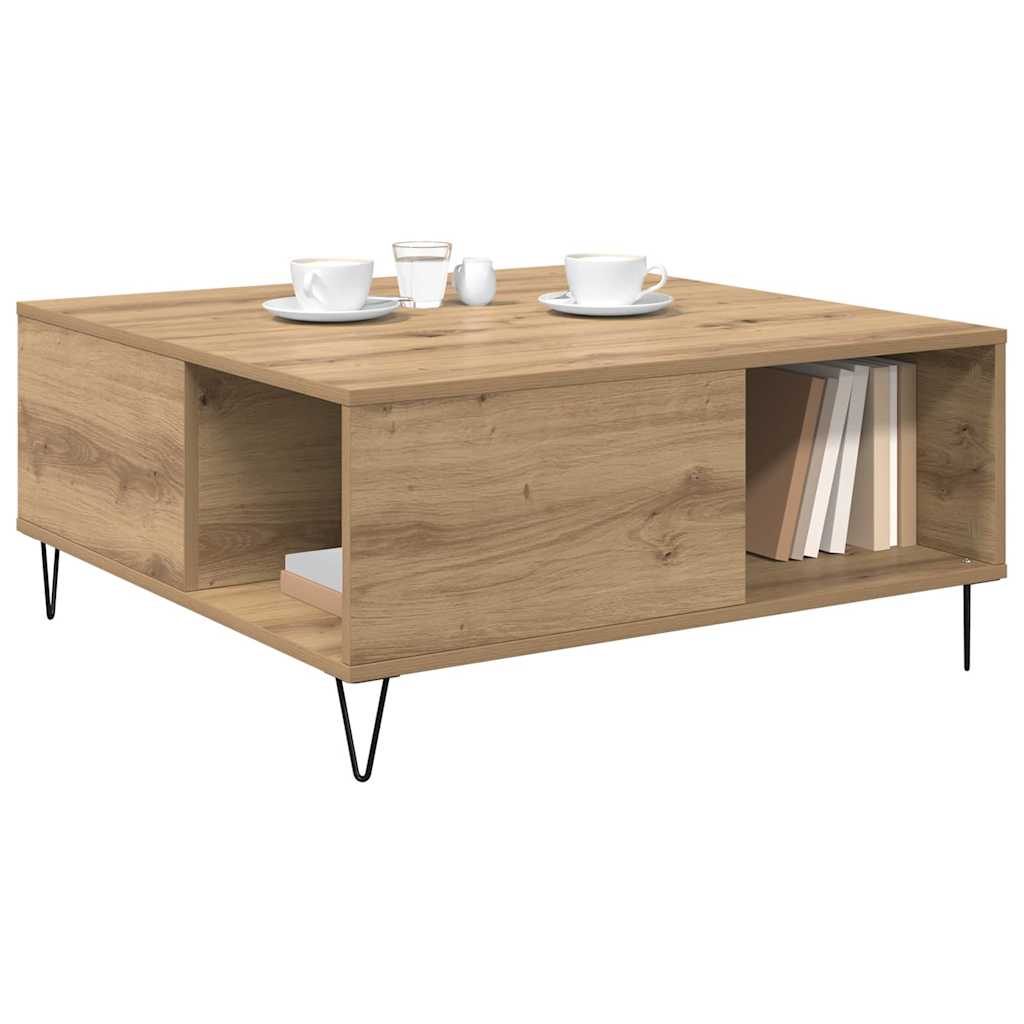 vidaXL Τραπεζάκι σαλονιού Artisan Oak 80 x 80 x 36,5 εκ