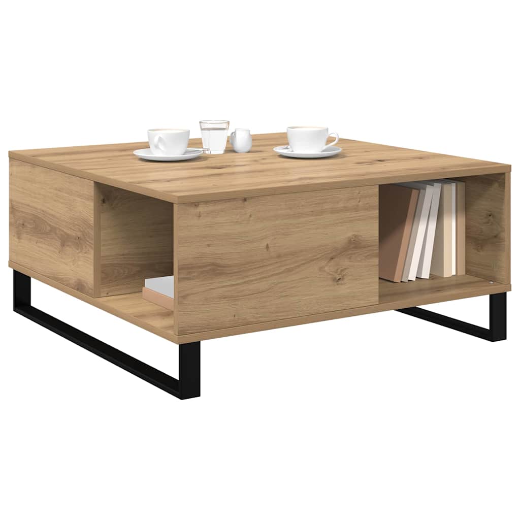 vidaXL Τραπεζάκι σαλονιού Artisan Oak 80 x 80 x 36,5 εκ