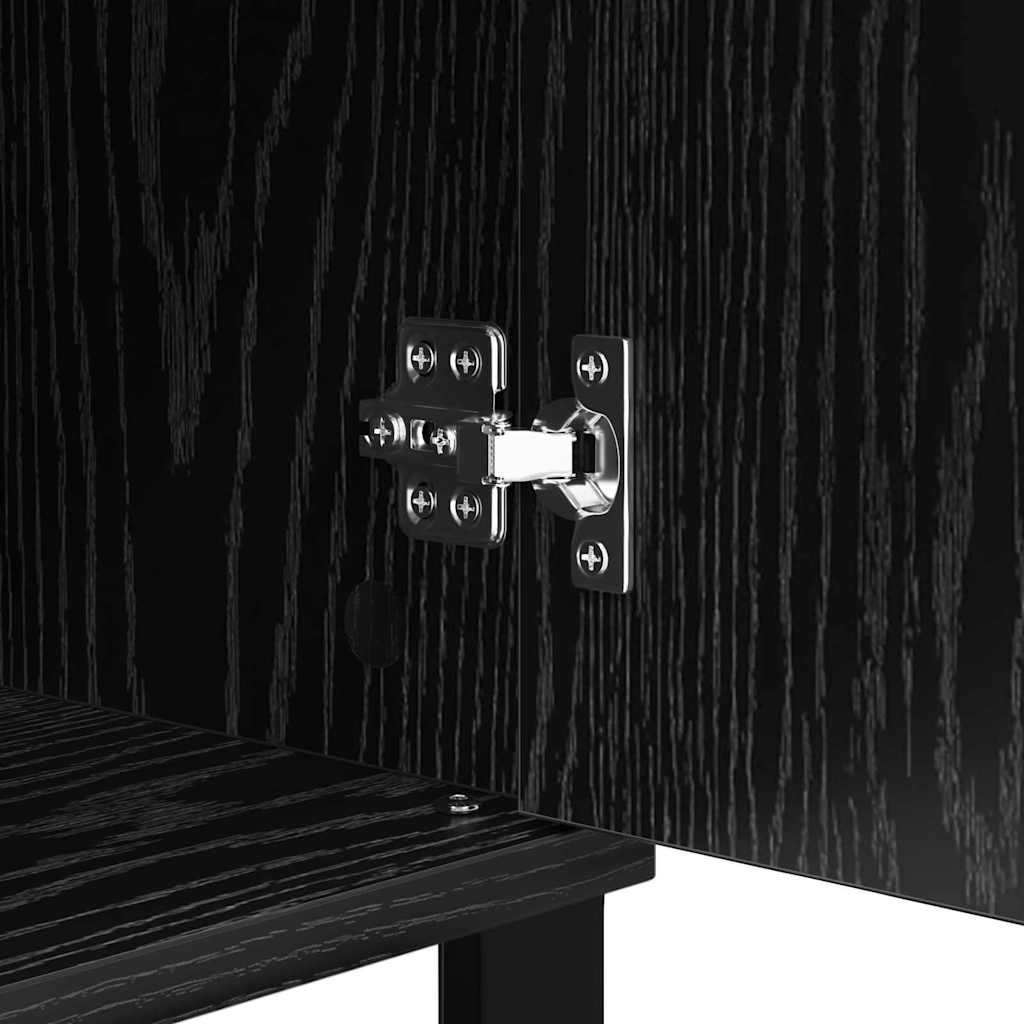 vidaXL Πλαϊνό γραφείο Μαύρη Οξυά 40 x 35 x 70 εκ. Επεξεργασμένο ξύλο