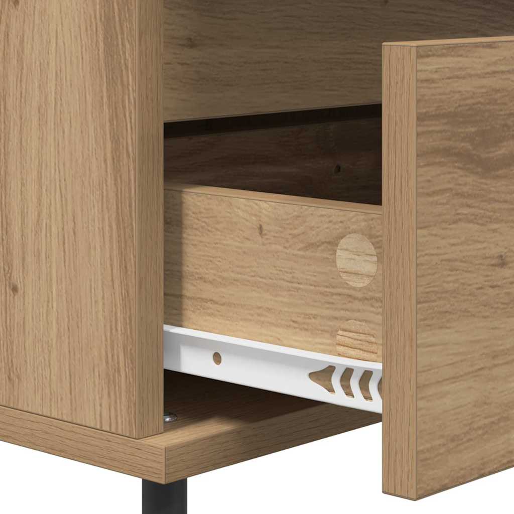 vidaXL Πλαϊνό γραφείο artisan δρυς 35 x 40 x 70 εκ. Επεξεργασμένο ξύλο