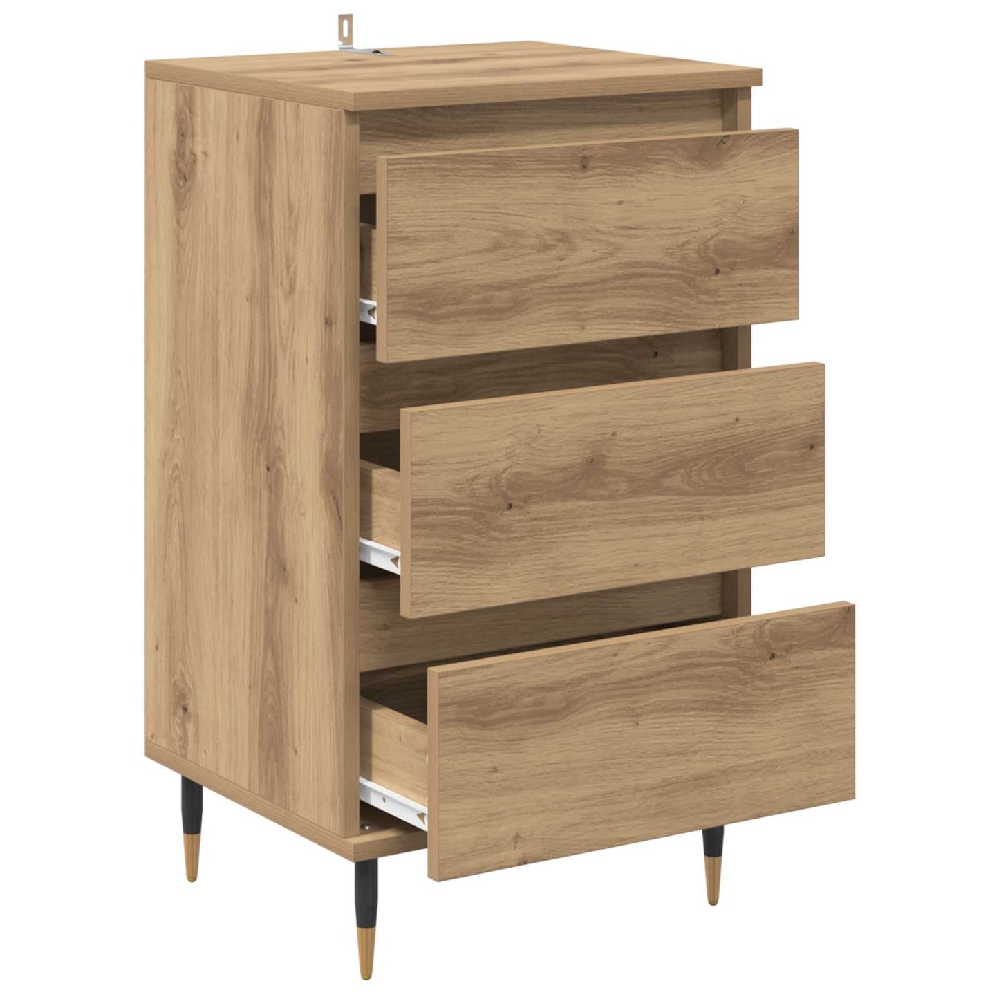 vidaXL Πλαϊνό γραφείο artisan δρυς 35 x 40 x 70 εκ. Επεξεργασμένο ξύλο