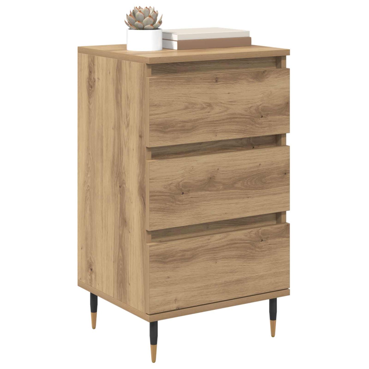 vidaXL Πλαϊνό γραφείο artisan δρυς 35 x 40 x 70 εκ. Επεξεργασμένο ξύλο