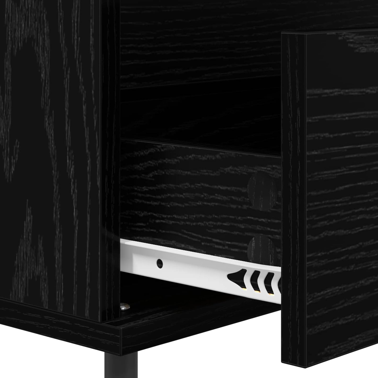 vidaXL Πλαϊνό γραφείο Μαύρη δρυς 35 x 40 x 70 εκ. Επεξεργασμένο ξύλο
