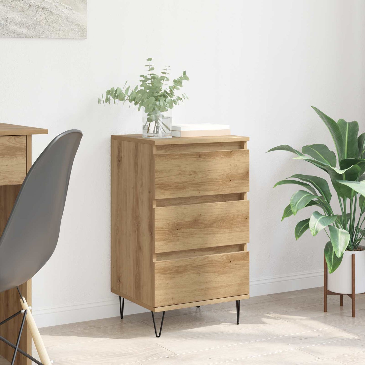 vidaXL Πλαϊνό γραφείο με συρτάρι Artisan Oak 40 x 35 x 70 εκ.
