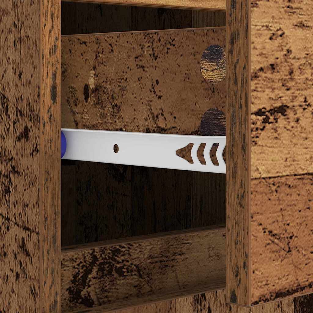 vidaXL Πλαϊνό γραφείο με συρτάρι Παλιό Ξύλο 60 x 35 x 70 cm