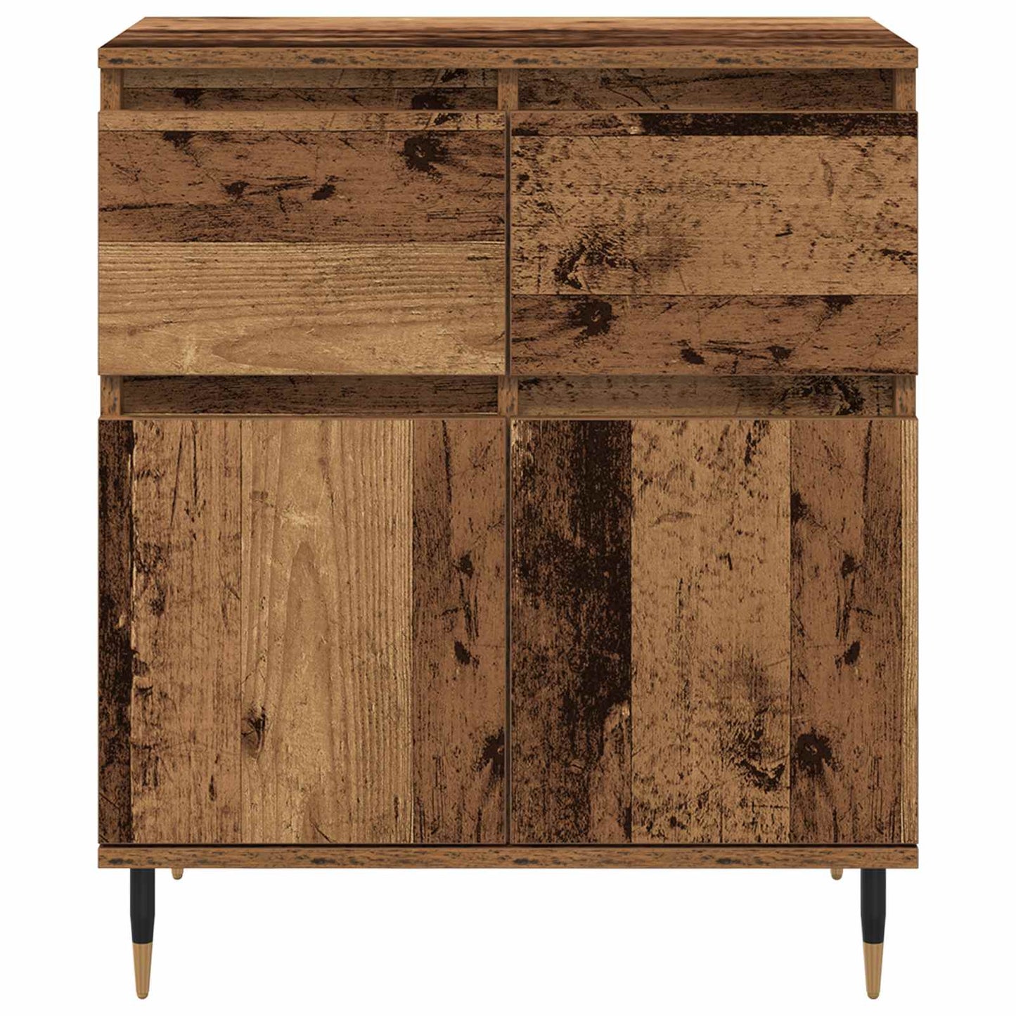 vidaXL Πλαϊνό γραφείο με συρτάρι Παλιό Ξύλο 60 x 35 x 70 cm