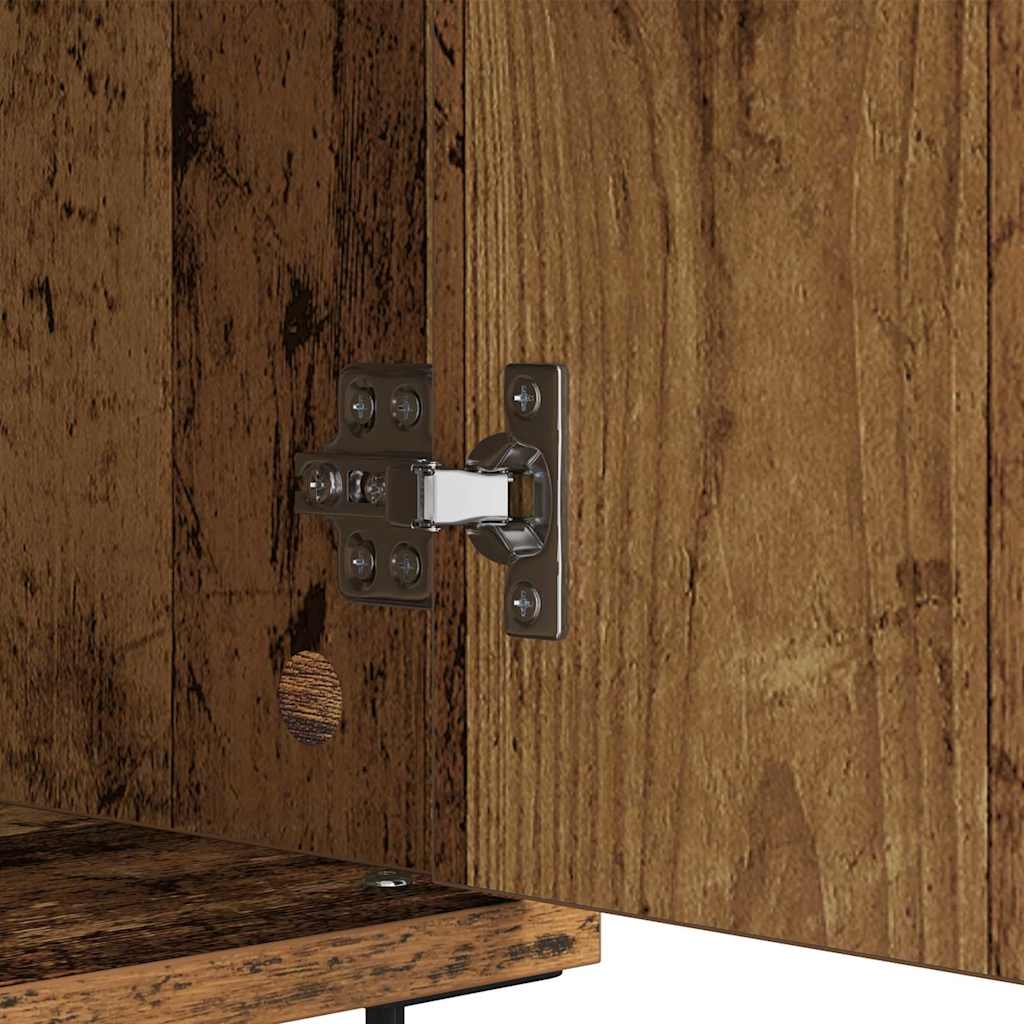 vidaXL Πλαϊνό γραφείο με συρτάρι Παλιό Ξύλο 60 x 35 x 70 cm