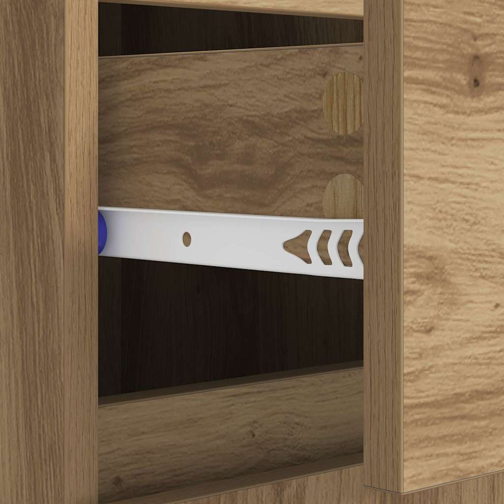 vidaXL Πλαϊνό γραφείο με συρτάρι Artisan Oak 60 x 35 x 70 cm