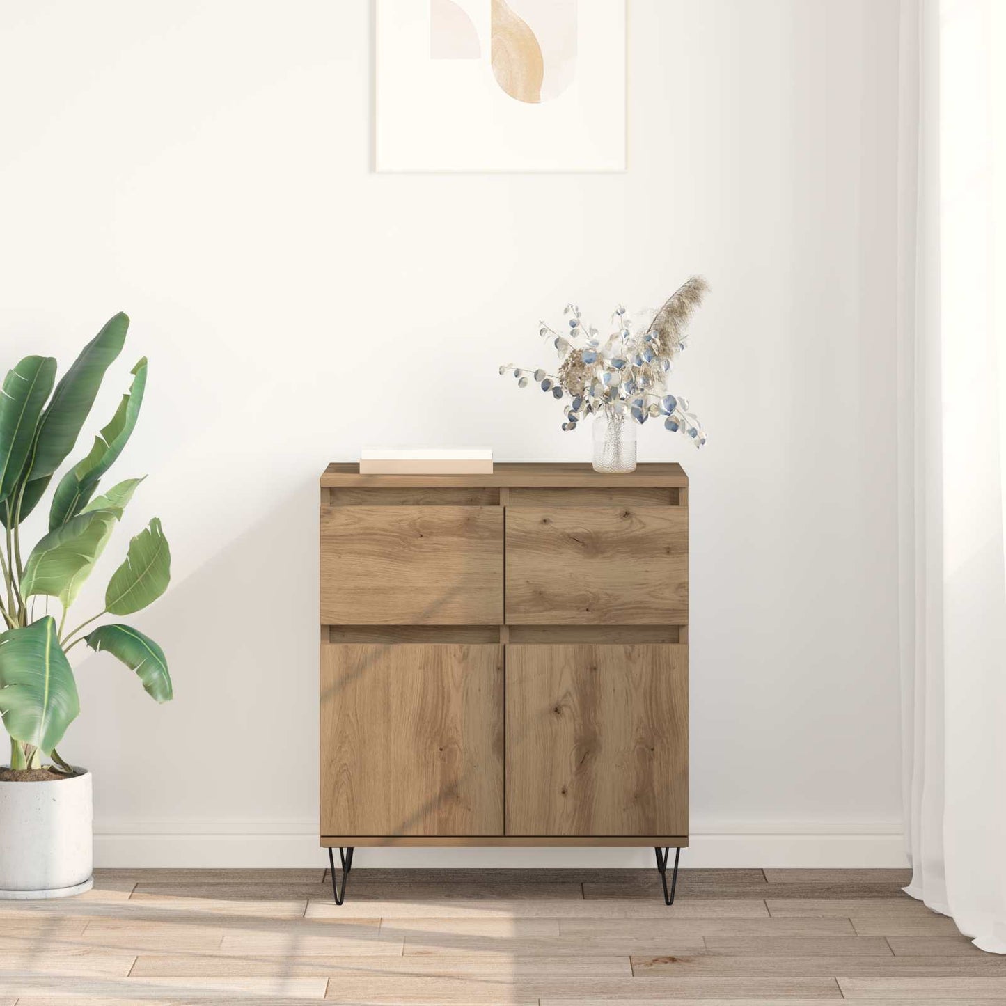 vidaXL Πλαϊνό γραφείο με συρτάρι Artisan Oak 60 x 35 x 70 cm