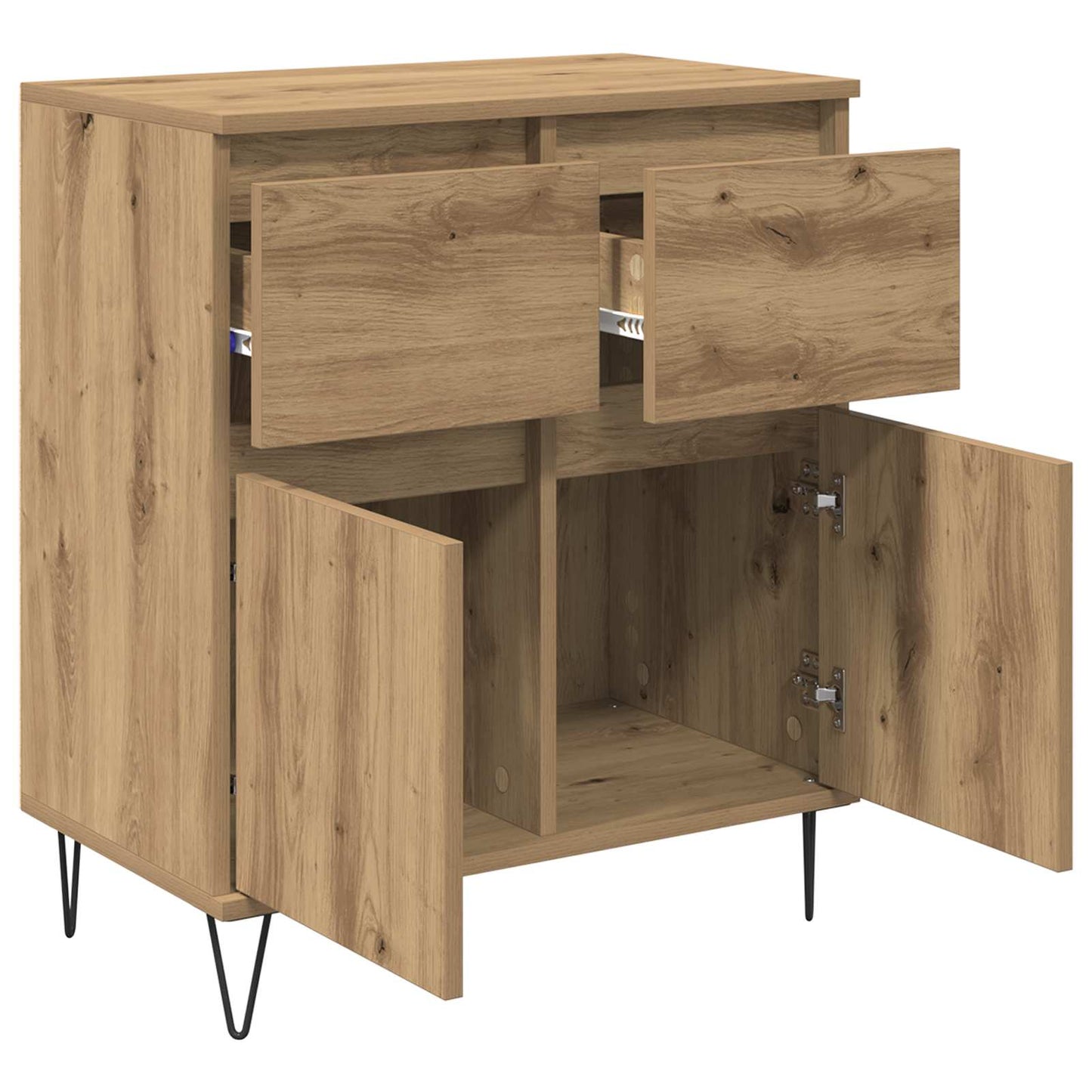 vidaXL Πλαϊνό γραφείο με συρτάρι Artisan Oak 60 x 35 x 70 cm
