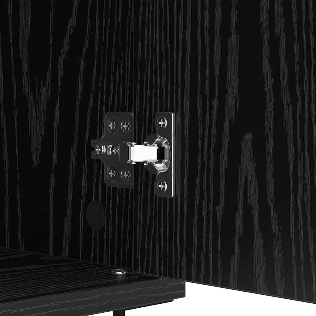 vidaXL Πλαϊνό γραφείο με συρτάρι Μαύρη Οξυά 60 x 35 x 70 cm