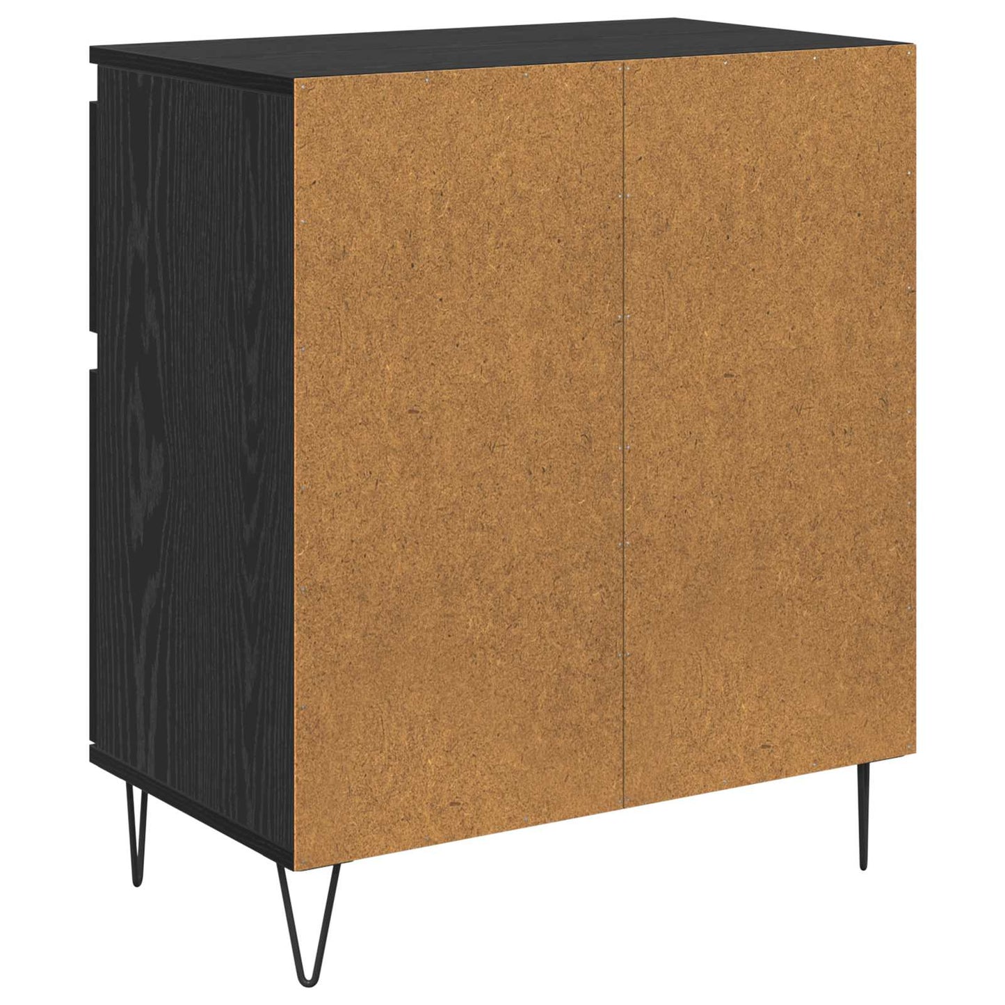 vidaXL Πλαϊνό γραφείο με συρτάρι Μαύρη Οξυά 60 x 35 x 70 cm