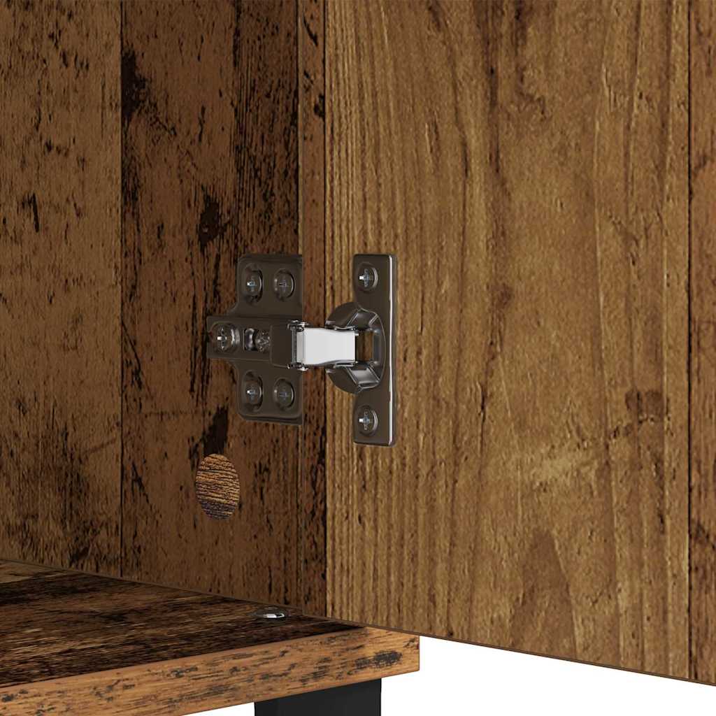 vidaXL Πλαϊνό γραφείο με συρτάρι Παλιό Ξύλο 60 x 35 x 70 cm