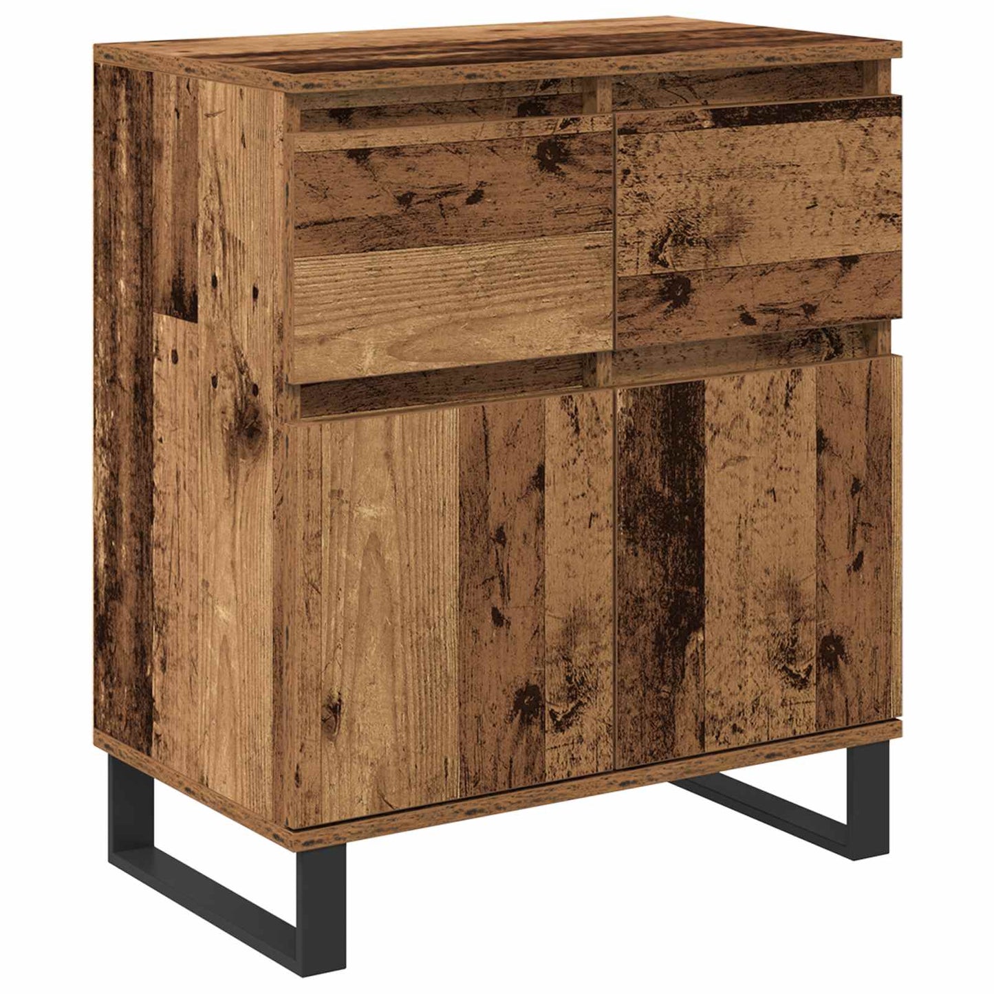 vidaXL Πλαϊνό γραφείο με συρτάρι Παλιό Ξύλο 60 x 35 x 70 cm