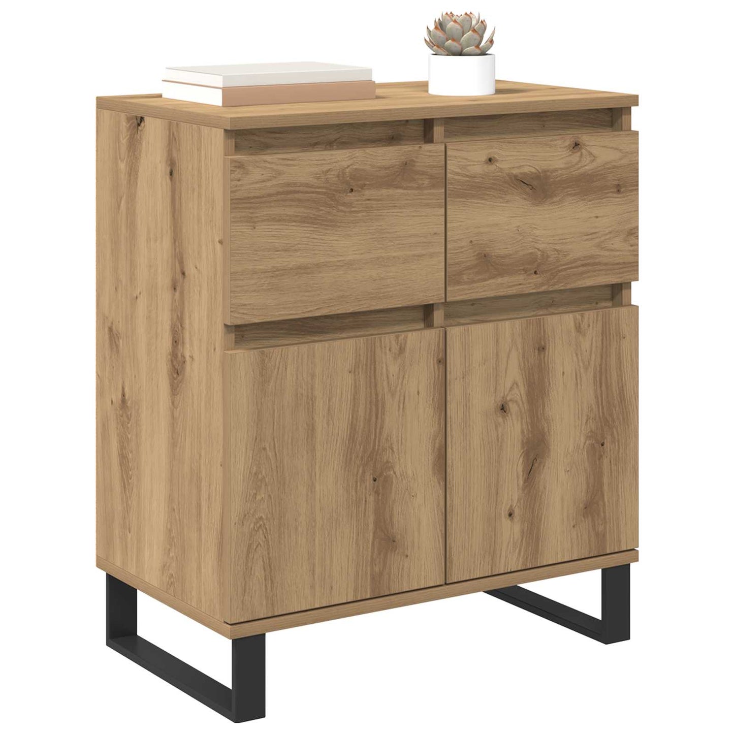 vidaXL Πλαϊνό γραφείο με συρτάρι Artisan Oak 60 x 35 x 70 cm