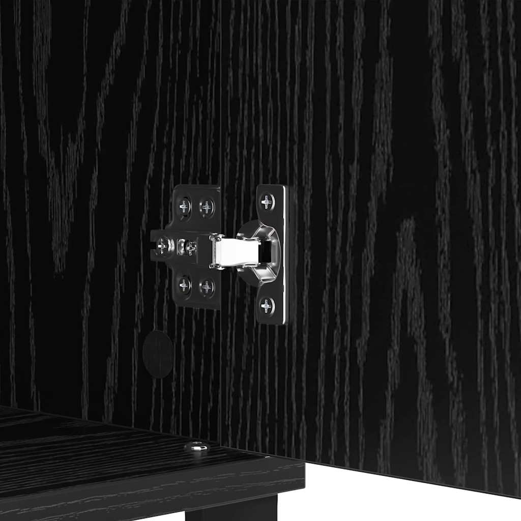 vidaXL Πλαϊνό γραφείο με συρτάρι Μαύρη Οξυά 60 x 35 x 70 cm