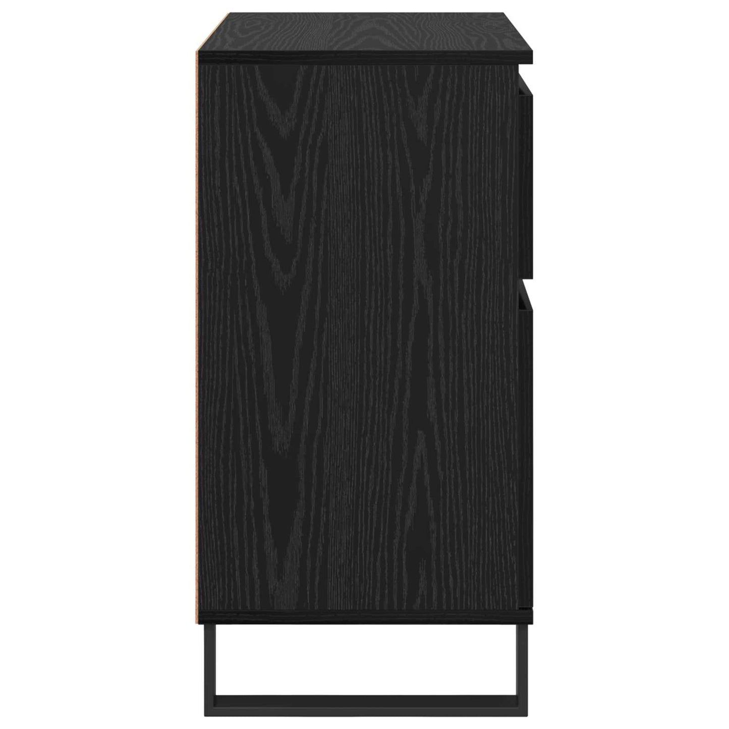 vidaXL Πλαϊνό γραφείο με συρτάρι Μαύρη Οξυά 60 x 35 x 70 cm